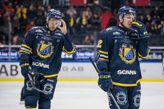 Södertäljes Andrew Nielsen och Albert Wikman deppar