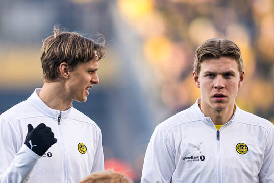 Ulrik Saltnes and Jens Petter Hauge of Bodø/Glimt