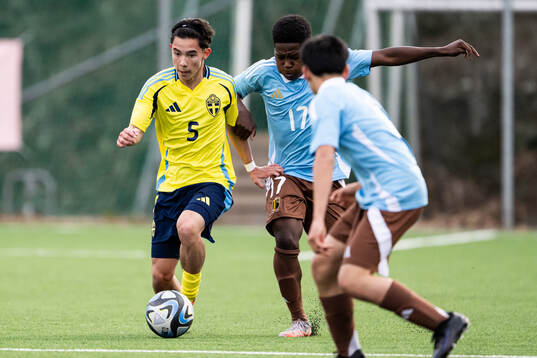 Arvid Bengtsson of Sweden and Joe-Gabriel Bakuna of Belgium