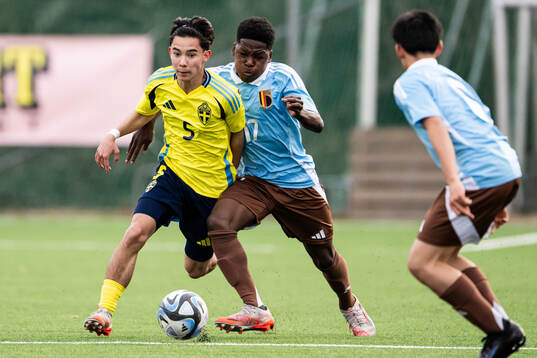 Arvid Bengtsson of Sweden and Joe-Gabriel Bakuna of Belgium
