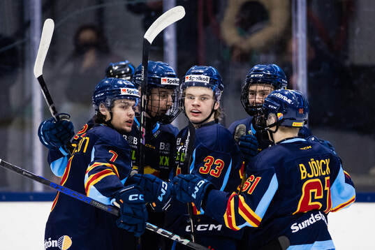 Djurgårdens Max Lind jublar
