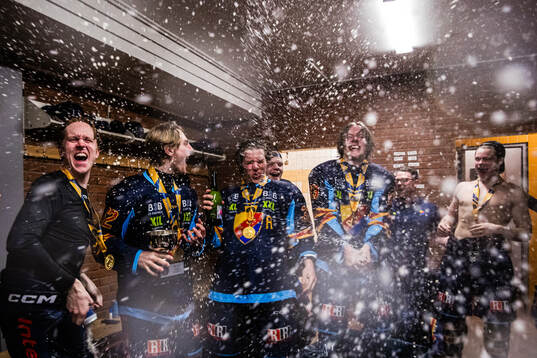 Djurgårdens Melvin Wersäll, Wilson Björck, Fred Nord och