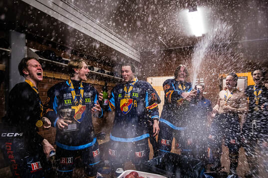 Djurgårdens Melvin Wersäll, Wilson Björck, Fred Nord och