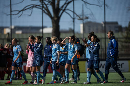 Efter fotbollsmatchen i Damallsvenskan mellan Djurgården