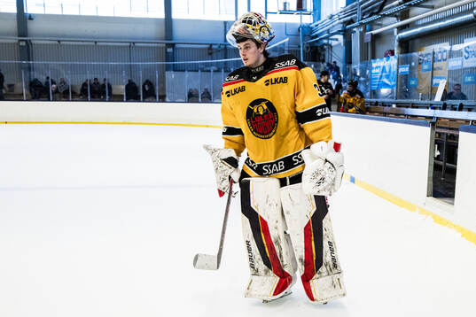 Luleås målvakt Isak Sörqvist deppar