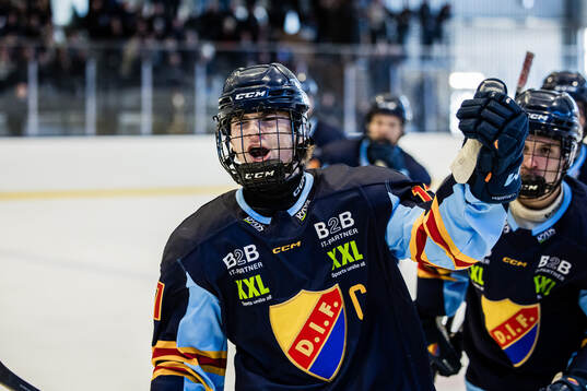Djurgårdens Viktor Hedlund jublar
