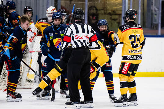 Luleås William Håkansson i ett bråk med Djurgårdens