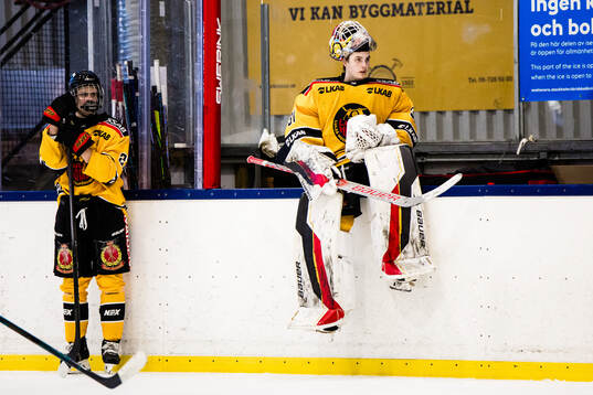 Luleås målvakt Isak Sörqvist deppar