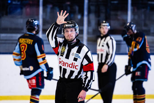 Huvuddomare Edvard Lindström i aktion