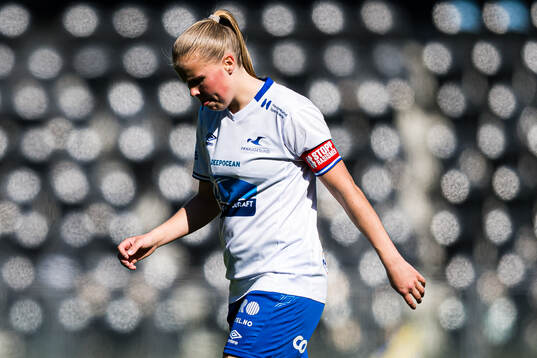 Kristine Hustveit Nybru of Haugesund looks dejected