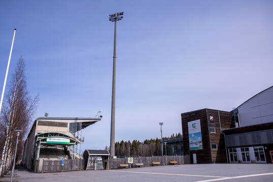Umeå energi arena innan fotbollsmatchen i Elitettan mellan