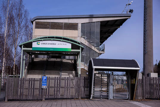 Umeå energi arena innan fotbollsmatchen i Elitettan mellan