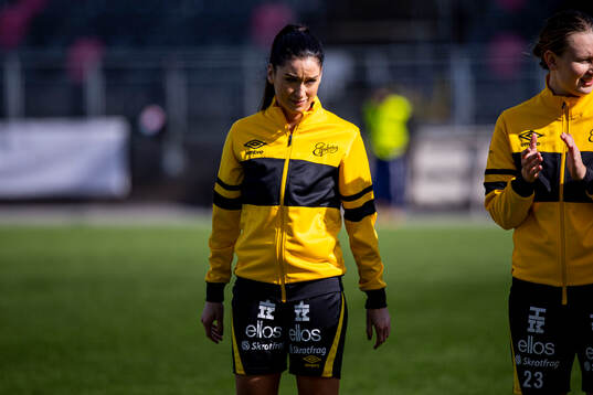 Elfsborgs Izabella Bergström innan fotbollsmatchen i