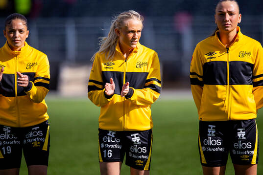 Elfsborgs Emilia Bengtsson innan fotbollsmatchen i