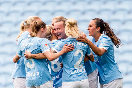 Malmö FFs Sara Kanutte Sørensen Fornes jublar med