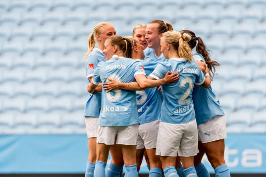 Malmö FFs Sara Kanutte Sørensen Fornes jublar
