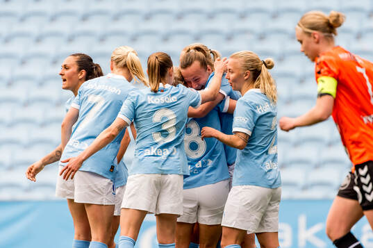 Malmö FFs Sara Kanutte Sørensen Fornes jublar
