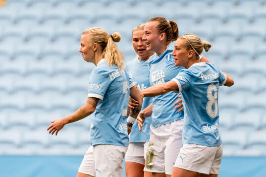 Malmö FFs Sara Kanutte Sørensen Fornes jublar