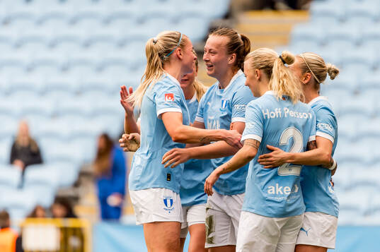 Malmö FFs Sara Kanutte Sørensen Fornes jublar