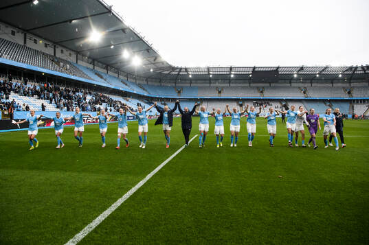 Malmö FFs spelare jublar