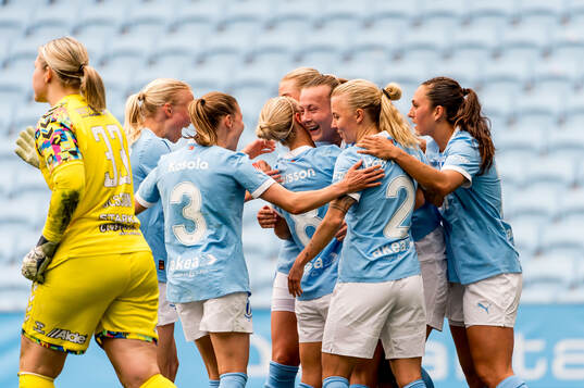 Malmö FFs Sara Kanutte Sørensen Fornes jublar