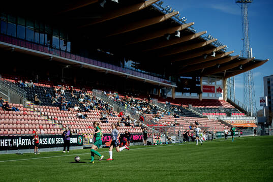 Generel vy över fotbollsmatchen i Elitettan mellan Örebro