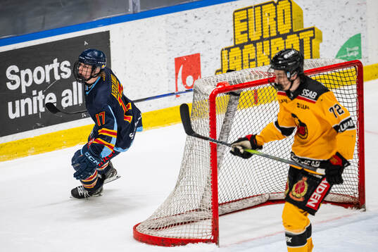 Djurgårdens Viktor Hedlund jublar