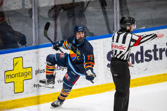 Djurgårdens Viktor Hedlund jublar
