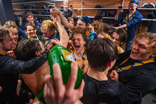 Djurgårdens spelare jublar