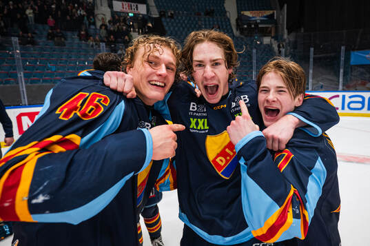 Djurgårdens Ruben Westerling, Eric Nilson  och Viktor
