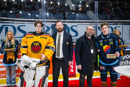 Luleås målvakt Isak Sörqvist, Mathias Tegnér
