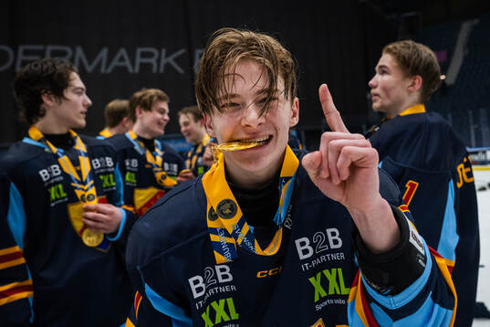 Djurgårdens Viktor Hedlund jublar