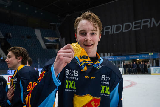 Djurgårdens Theo Stockselius jublar