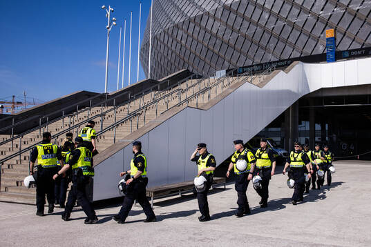 Poliser utanför 3Arena