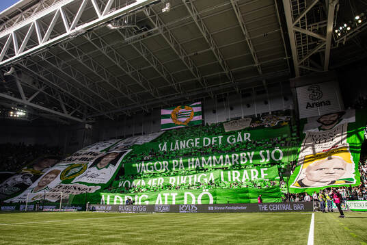 Hammarbys supportrar med tifo