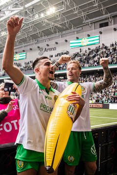 Hammarbys Jusef Erabi jublar