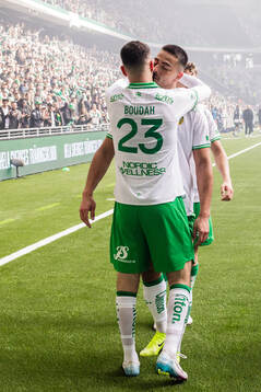 Hammarbys Abdelrahman Boudah Saidi och Jusef Erabi jublar