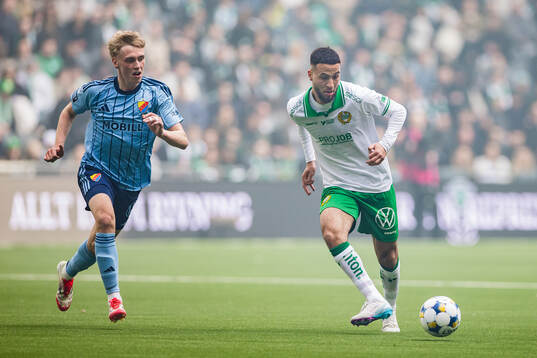 Djurgårdens Santeri Haarala och Hammarbys Abdelrahman
