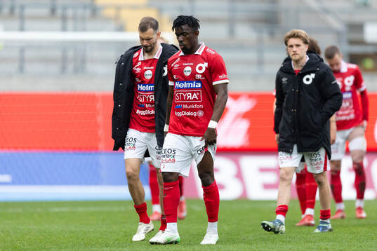 Degerfors Sebastian Ohlsson och Mamadouba Diaby  deppar