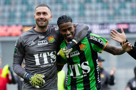 GAIS målvakt Mergim Krasniqi och Chovanie Shakur