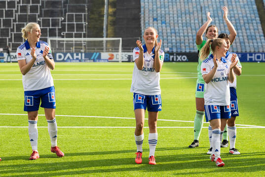 IFK Norrköpings Wilma Leidhammar och Svea Rehnberg jublar