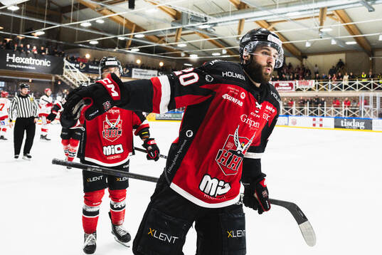 Hudiksvalls Marcus Limpar Lantz jublar