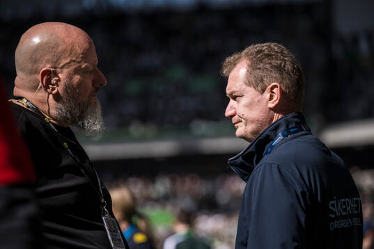Hammarbys säkerhetsansvarige Håkan Leydner och Mats