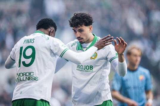 Hammarbys Shaquille Pinas och Sebastian Tounekti