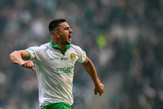 Hammarbys Jusef Erabi jublar