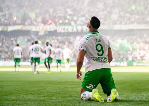 Hammarbys Jusef Erabi jublar