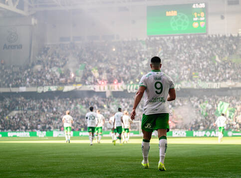 Hammarbys Jusef Erabi jublar