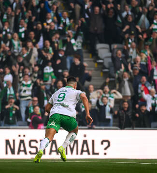 Hammarbys Jusef Erabi jublar