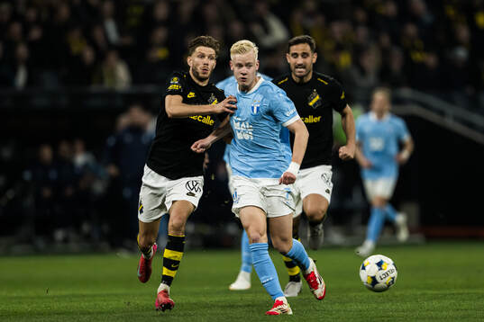 AIKs Anton Salétros och Malmö FFs Otto Rosengren