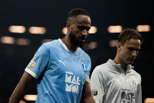Malmö FFs Isaac Kiese Thelin och Erik Botheim deppar